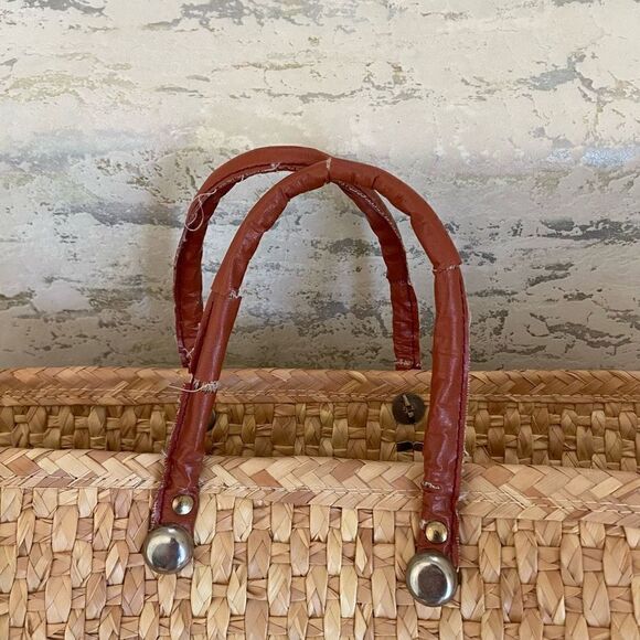 Wicker Mexico oversized woven beach bag overnight - Picture 2 of 11